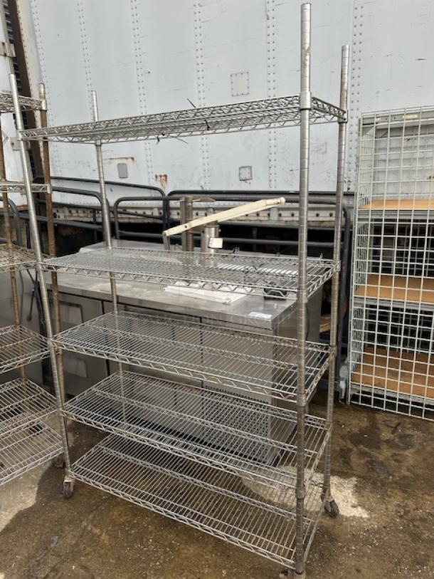 One Metro Shelf With 5 Shelves On Casters. 48X18X76 - Image 1 of 1