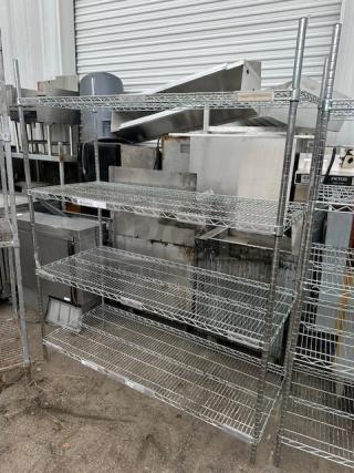 One Metro Shelf With 4 Shelves. 60X24X74