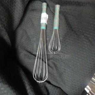 Assorted Size Vollrath 16And 12 Inch Whip. 2XBID