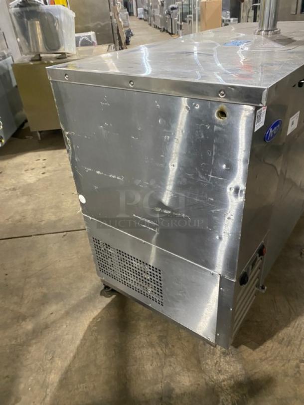 Atosa Commercial Kegerator Beer Dispenser! With Single Tower Double Tap! With 2 Door Refrigerated Storage Underneath! All Stainless Steel! On Casters! 115V 1Phase! Model: MKC58 SN: MKC58AUS100318091600C40018! - Image 2 of 8