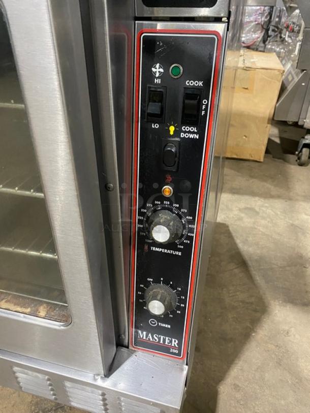 GREAT! Garland Master 200 Series Commercial Natural Gas Powered Single Deck Convection Oven! All Stainless Steel! With Metal Oven Racks! With Legs! - Image 7 of 9