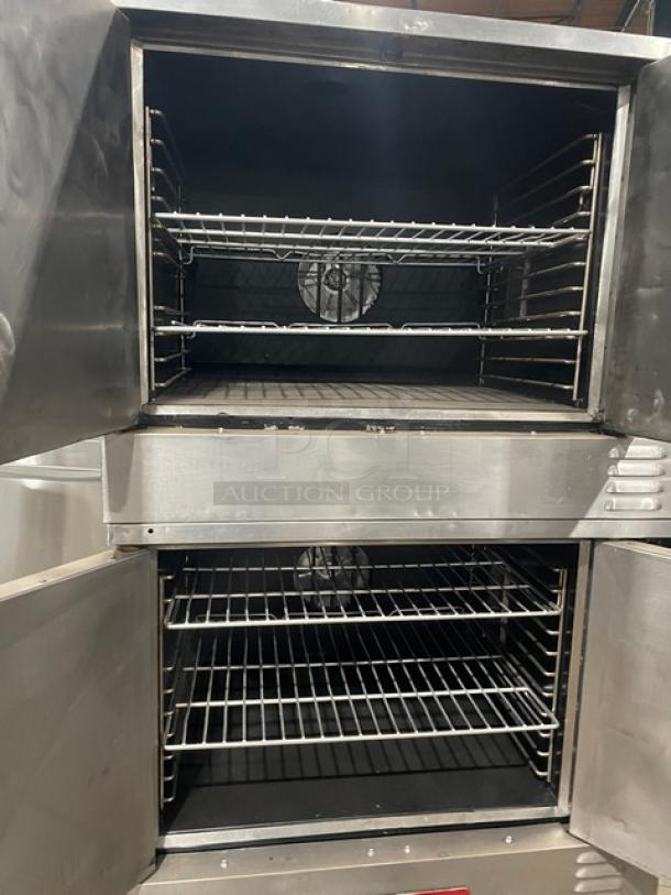 South Bend SilverStar Series Commercial Natural Gas Powered Double Stack Convection Oven! All Stainless Steel! With Metal Oven Racks!  On Casters! 2X Your Bid Makes One Unit! - Image 5 of 9