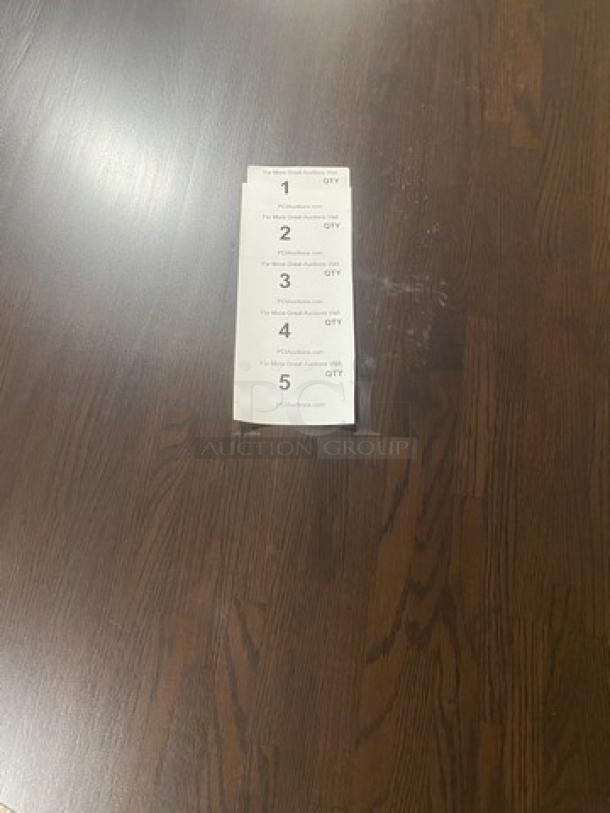 Brand New! Red Oak 42 Inch Round 1.5" Thick BUTCHER BLOCK Style Walnut Finish Dining Table! On Heavy Duty Metal Legs! - Image 6 of 8