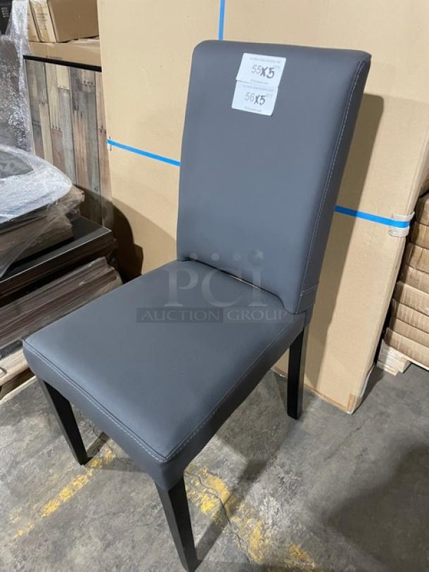 Brand New! Dark Charcoal Silhouette Dining Chairs! 5X Your Bid! - Image 2 of 7