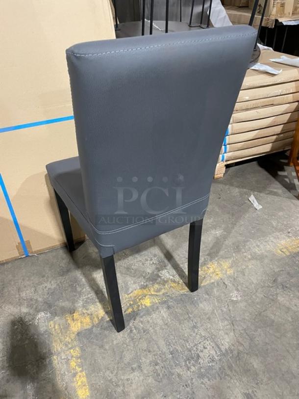 Brand New! Dark Charcoal Silhouette Dining Chairs! 5X Your Bid! - Image 3 of 7