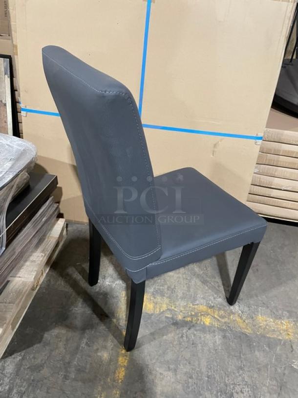 Brand New! Dark Charcoal Silhouette Dining Chairs! 5X Your Bid! - Image 4 of 7