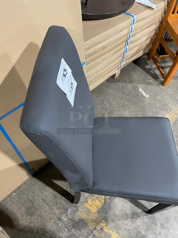 Brand New! Dark Charcoal Silhouette Dining Chairs! 5X Your Bid! - Image 7 of 7