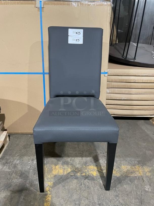 Brand New! Dark Charcoal Silhouette Dining Chairs! 5X Your Bid! - Image 1 of 7