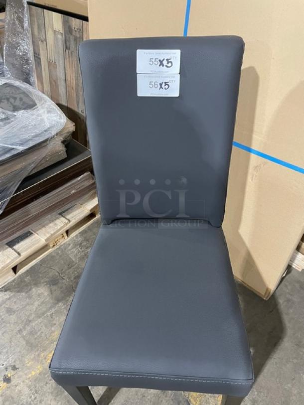Brand New! Dark Charcoal Silhouette Dining Chairs! 5X Your Bid! - Image 5 of 7