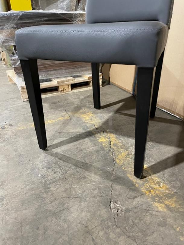 Brand New! Dark Charcoal Silhouette Dining Chairs! 5X Your Bid! - Image 6 of 7