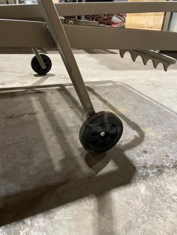 Brand New! Adjustable Outdoor Khaki Tan Lounge Chairs! With Rear Wheels! 2X Your Bid! - Image 5 of 8