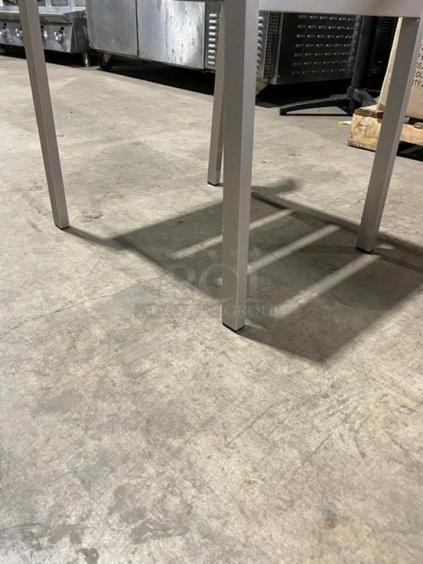 Brand New! Black Teak Slats Dining Chairs! With Brushed Aluminum Welded Frame! Suitable For Indoor & Outdoor Use! 2X Your Bid! - Image 6 of 7