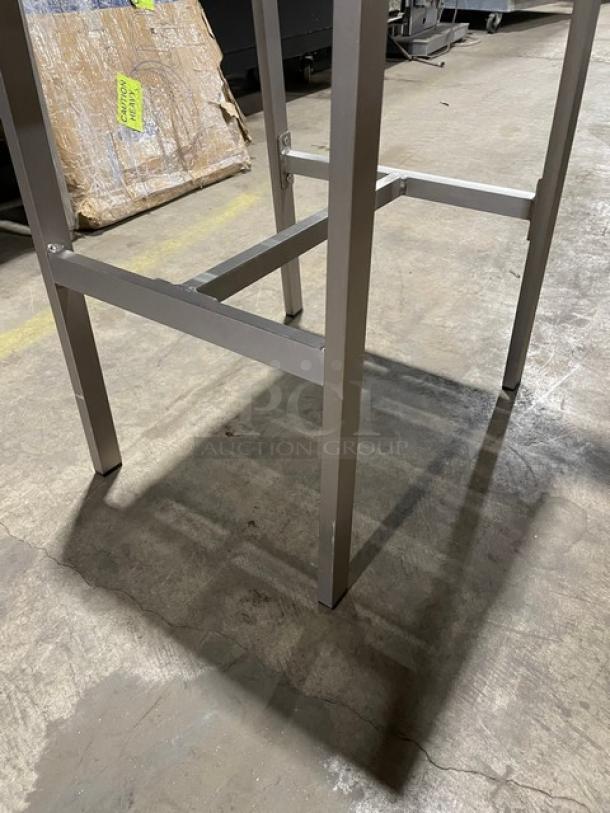 Brand New! Black Teak Slats Dining Chairs! With Brushed Aluminum Welded Frame! Suitable For Indoor & Outdoor Use! 2X Your Bid! - Image 5 of 7