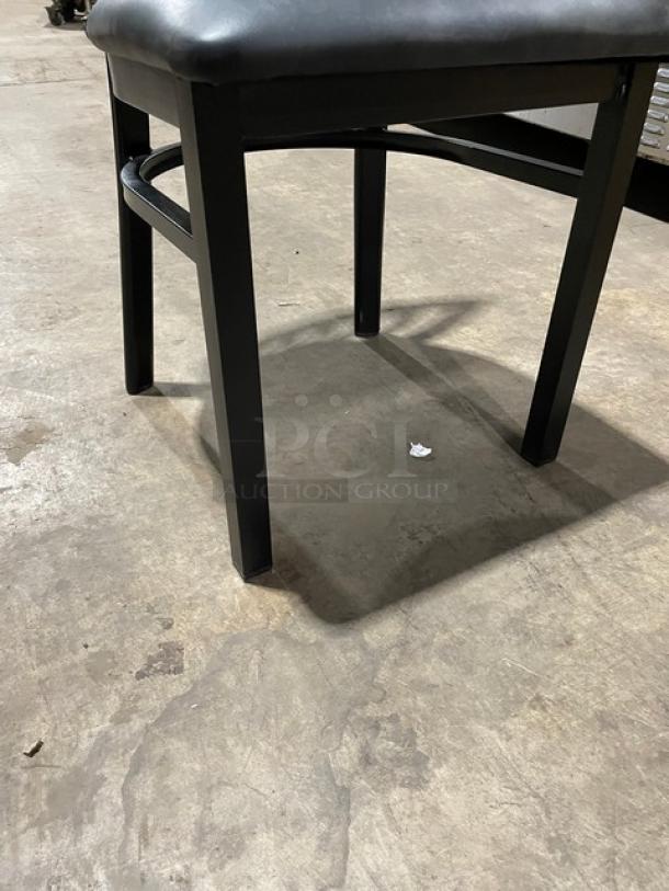 Brand New! Vertical Slat Back Black Cushioned Dining Chairs! 5X Your Bid! - Image 6 of 6