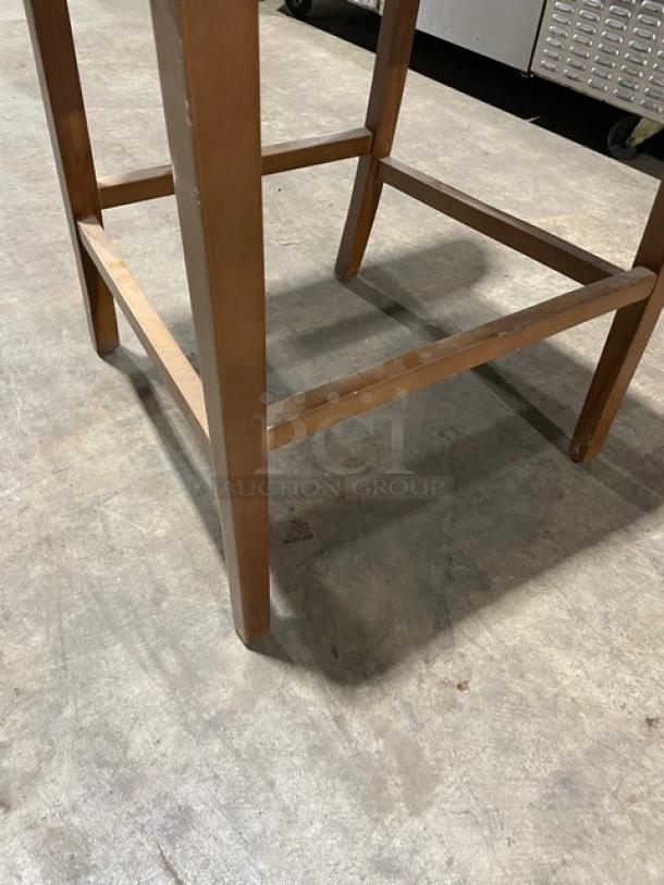 Brand New! Chocolate Brown Bar & Counter Stool! With Wooden Base! - Image 6 of 7