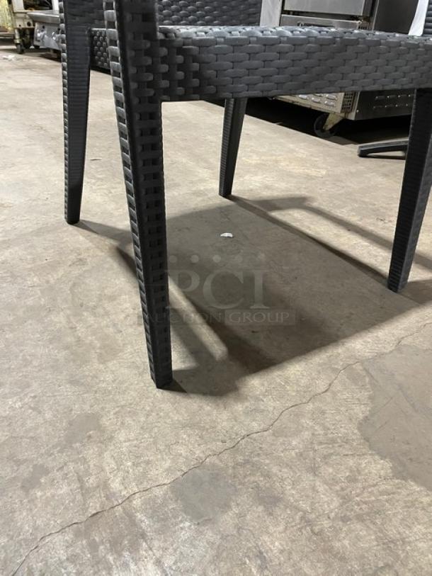 Brand New! Rainbow Outdoor Starlux Series Anthracite Wicker Stackable Outdoor Dining Chairs! Made of UV Resistant Resin Reinforced With Glass Fiber! 3X Your Bid! - Image 6 of 6