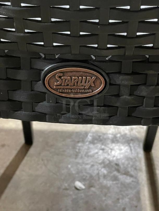 Brand New! Rainbow Outdoor Starlux Series Anthracite Wicker Stackable Outdoor Dining Chairs! Made of UV Resistant Resin Reinforced With Glass Fiber! 4X Your Bid! - Image 7 of 7