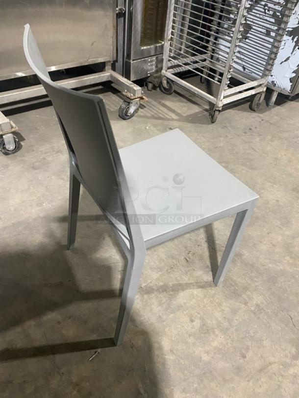 Brand New! Stackable Gray Resin Dining Chair! Suitable For Indoor & Outdoor Use! - Image 4 of 6
