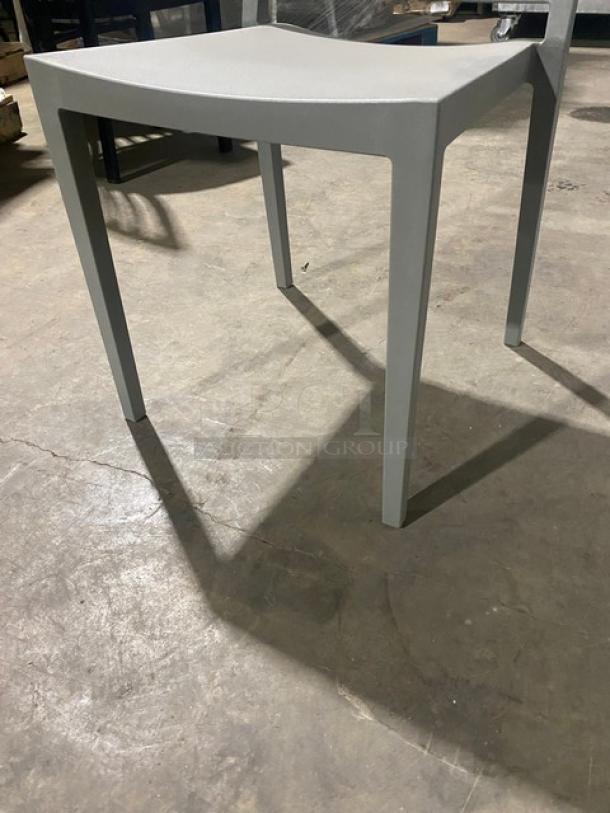 Brand New! Stackable Gray Resin Dining Chair! Suitable For Indoor & Outdoor Use! - Image 6 of 6