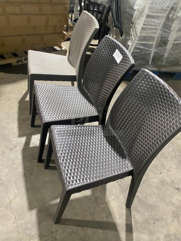 Brand New! RainbowOutdoor Wicker Stackable Outdoor Dining Chairs! Made of UV Resistant Resin Reinforced With Glass Fiber! 3X Your Bid! - Image 2 of 8