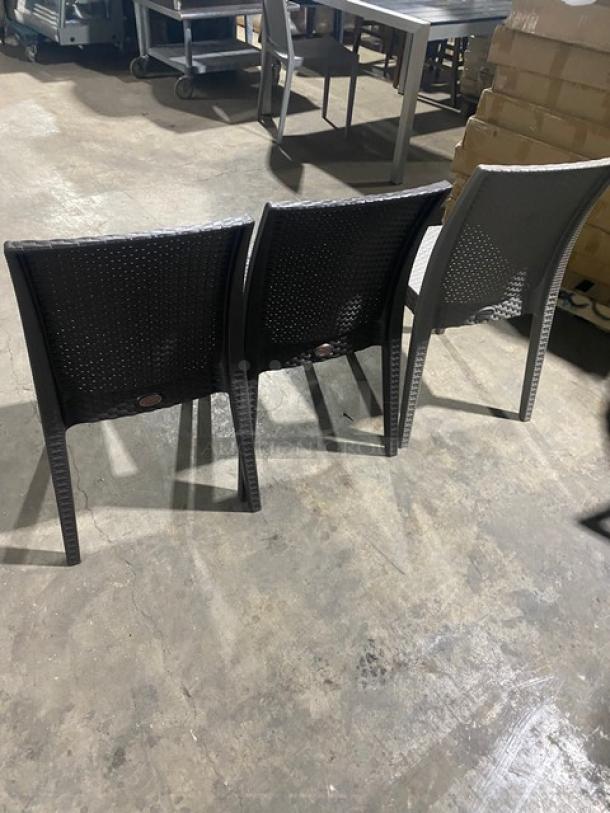 Brand New! RainbowOutdoor Wicker Stackable Outdoor Dining Chairs! Made of UV Resistant Resin Reinforced With Glass Fiber! 3X Your Bid! - Image 3 of 8