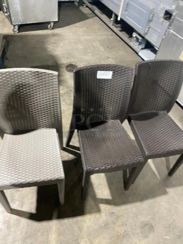 Brand New! RainbowOutdoor Wicker Stackable Outdoor Dining Chairs! Made of UV Resistant Resin Reinforced With Glass Fiber! 3X Your Bid! - Image 8 of 8