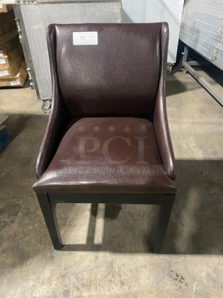 Brand New! Chocolate Brown Dining Side Chair! With Arms!