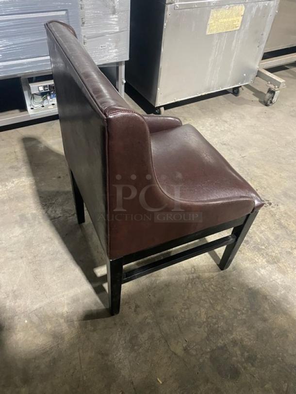 Brand New! Chocolate Brown Dining Side Chair! With Arms! - Image 4 of 7