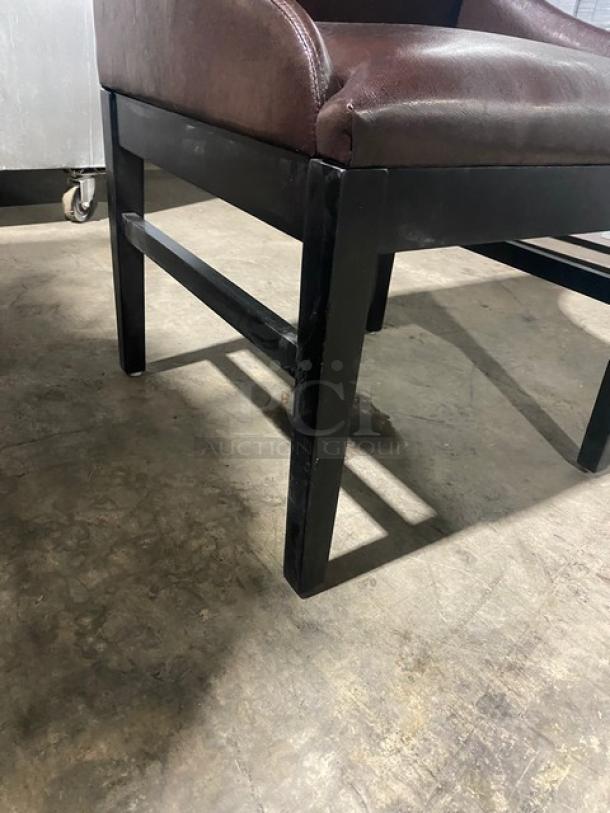 Brand New! Chocolate Brown Dining Side Chair! With Arms! - Image 6 of 7