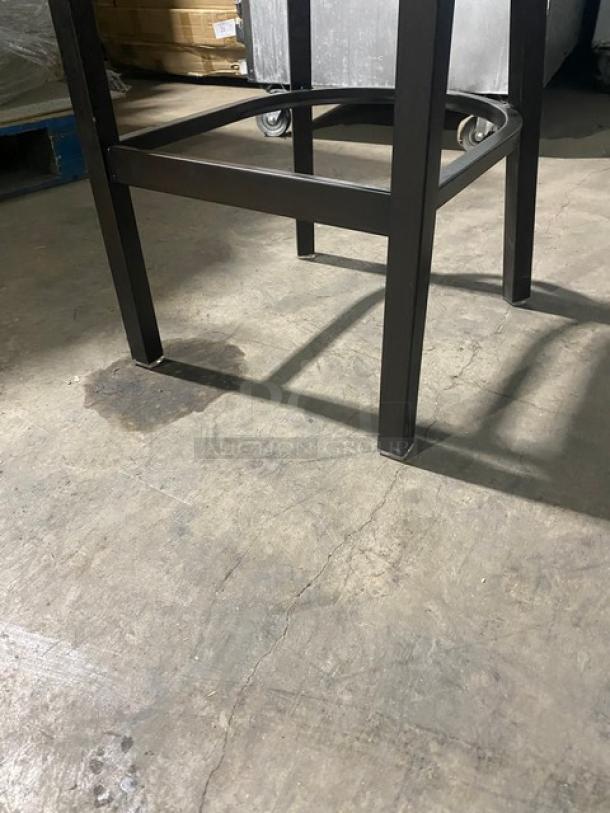 Brand New! Vertical Slat Back Black Cushioned Counter & Bar Stool! - Image 7 of 8