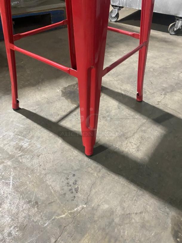 Brand New! Alloy Series Ruby Red Backless Counter & Bar Stool! Suitable For Indoor & Outdoor Use! - Image 5 of 6