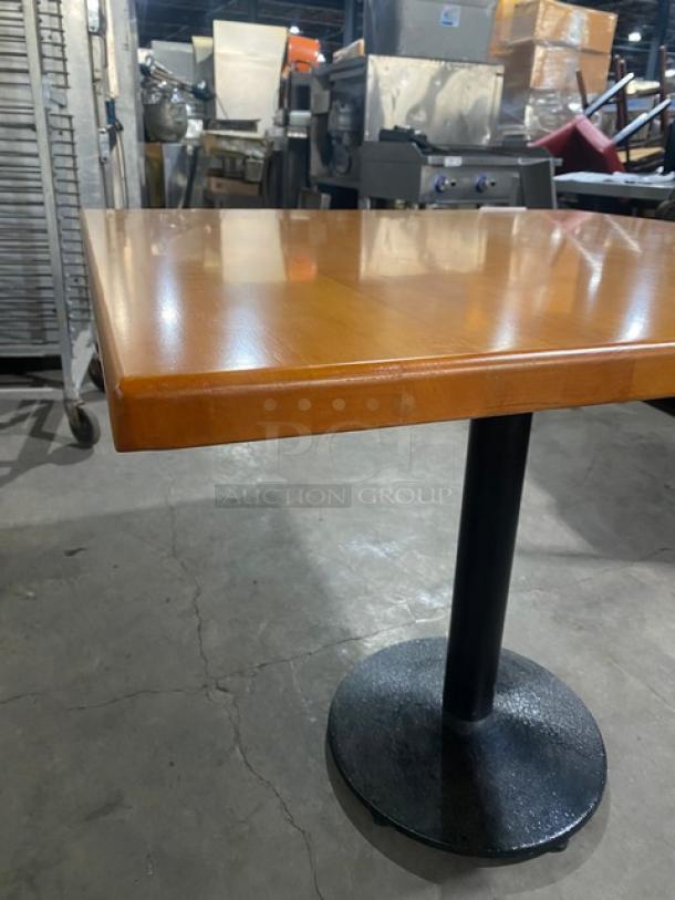 BRAND NEW! IN THE BOX! 36 x 36 Inch Wood Top Square Dining Table! 1 1/4 Inch Thick! Cherry Color! With Base! - Image 6 of 10