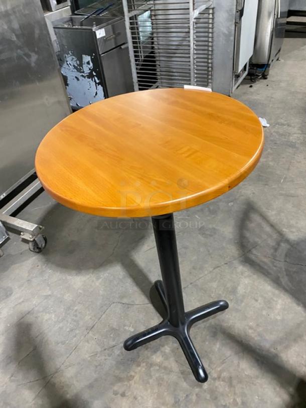 BRAND NEW! Round Bar Height Dining Table! Wooden Style! With Metal Base! - Image 8 of 8