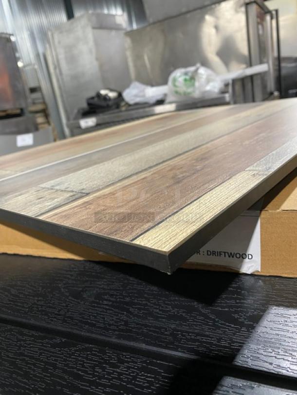 WOW! BRAND NEW! IN THE BOX! Contempo Collection Driftwood Style Square Table Tops! 24 x 30 Inch! 5 X Your Bid! - Image 5 of 6