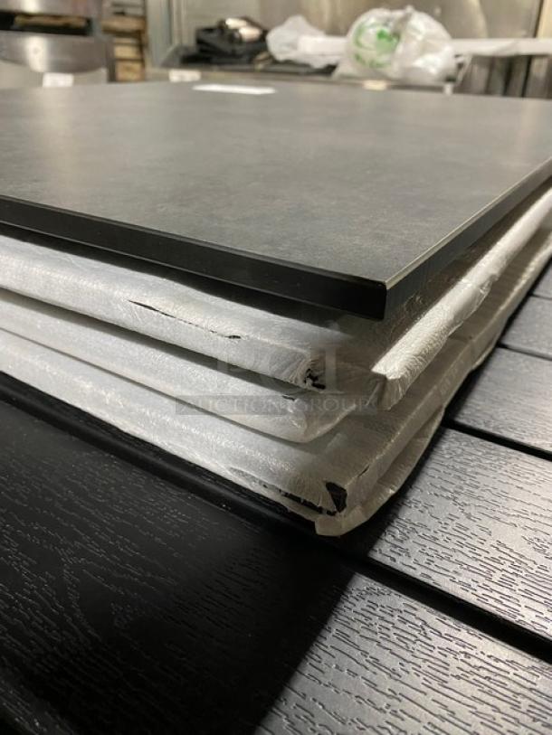 NICE! NEW! Squared Table Top! Elegant Black Top! 4 X Your Bid! - Image 3 of 6