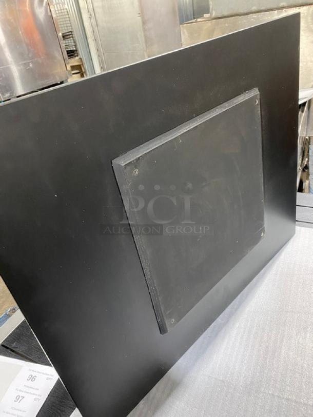 NICE! NEW! Squared Table Top! Elegant Black Top! 4 X Your Bid! - Image 4 of 6