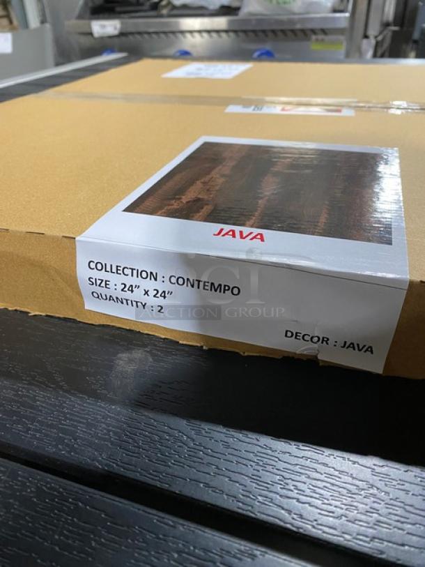 WOW! BRAND NEW! IN THE BOX! Contempo Collection Java Style Square Table Tops! 24 x 24 Inch! 6 X Your Bid! - Image 3 of 7