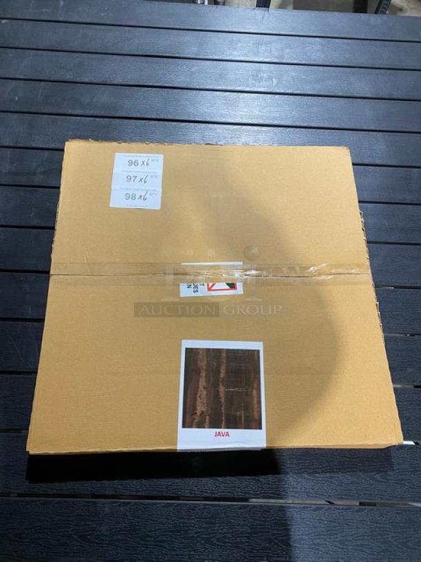 WOW! BRAND NEW! IN THE BOX! Contempo Collection Java Style Square Table Tops! 24 x 24 Inch! 6 X Your Bid! - Image 1 of 7