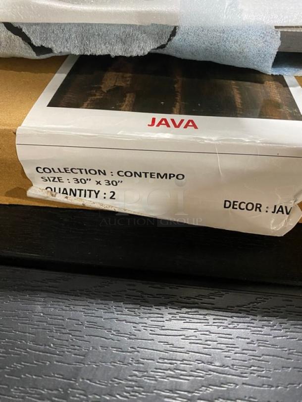 WOW! BRAND NEW! IN THE BOX! Contempo Collection Java Style Square Table Tops! 30 x 30 Inch! 5 X Your Bid! - Image 4 of 5