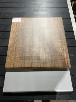NICE! Werzalit Assorted Square Table Tops! Wooden Style & Elegant Gray! 6 X Your Bid!