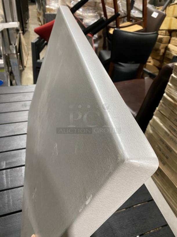 NICE! Werzalit Assorted Square Table Tops! Wooden Style & Elegant Gray! 6 X Your Bid! - Image 8 of 11
