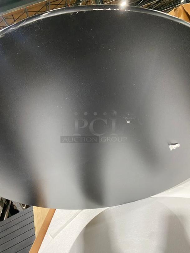BEAUTIFUL! NEW IN THE BOX! Round Reversible Dining Table Top! Has Wooden Style on One Side & a Sleek Black Finish On the Other! 3 X Your Bid! - Image 4 of 4