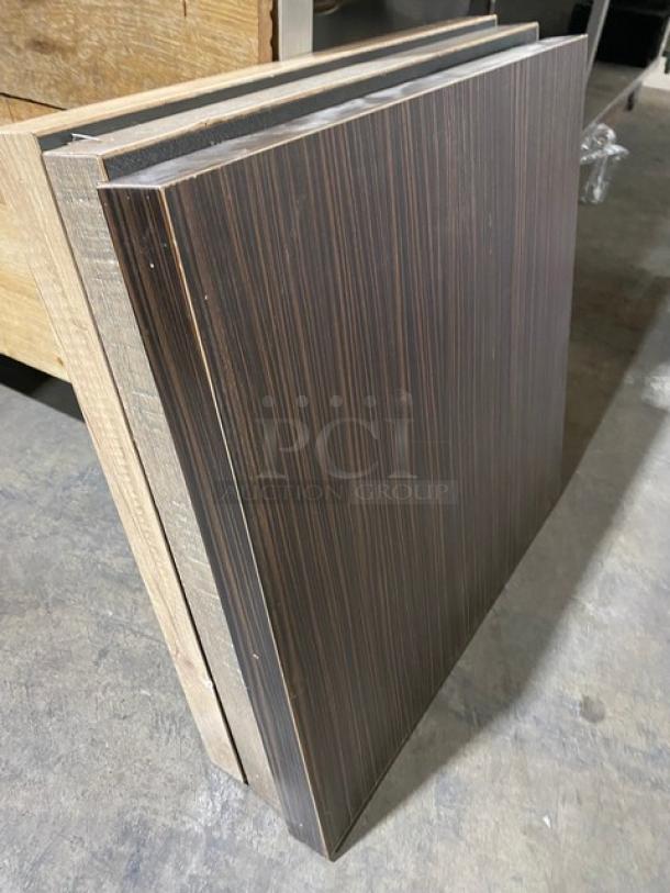 GORGEOUS! Square Wooden Style Dining Table Tops! 5 X Your Bid! - Image 2 of 5