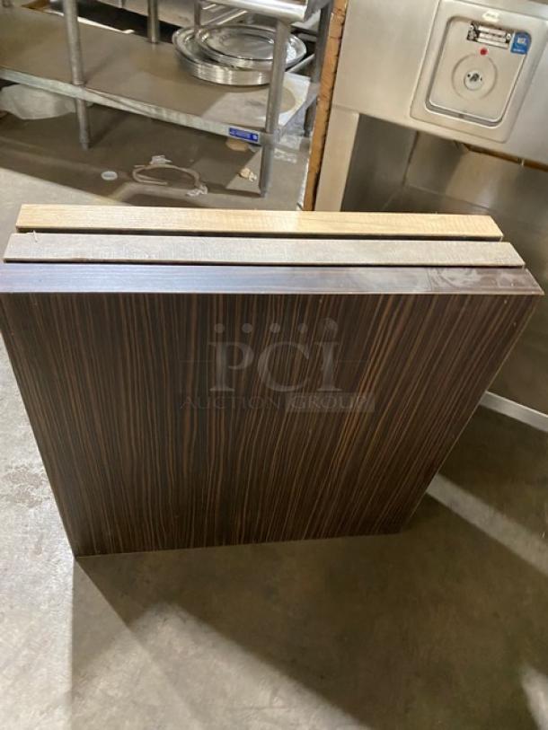 GORGEOUS! Square Wooden Style Dining Table Tops! 5 X Your Bid! - Image 5 of 5