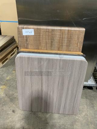 GREAT! Assorted Square Wooden Style Dining Table Tops! 5 X Your Bid!