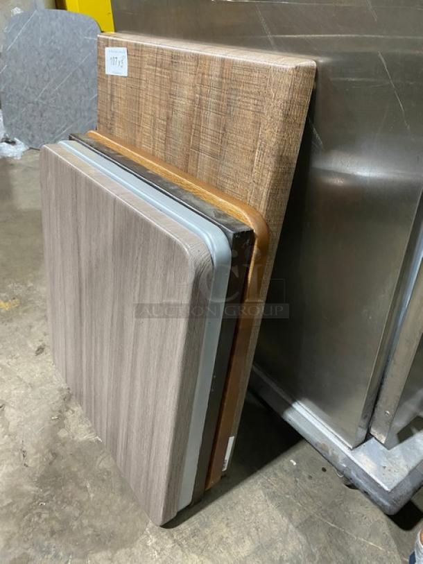 GREAT! Assorted Square Wooden Style Dining Table Tops! 5 X Your Bid! - Image 2 of 8