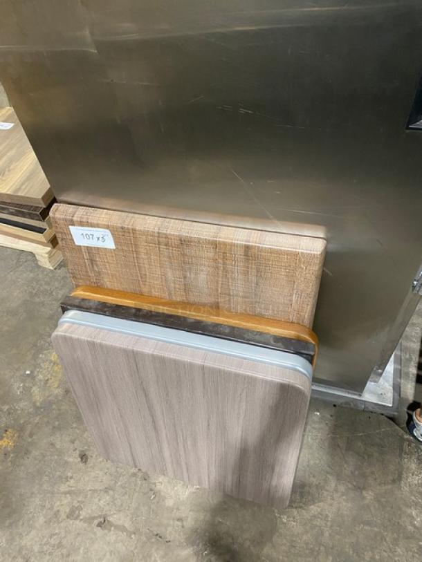 GREAT! Assorted Square Wooden Style Dining Table Tops! 5 X Your Bid! - Image 6 of 8