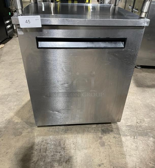 Delfield Commercial Refrigerated Single Door Lowboy/Worktop Cooler! All Stainless Steel! With Metal Pan Holding Rack! On Casters! 115V 1 Phase! Model: 406-STAR4 SN: 1508152002869! - Image 1 of 7