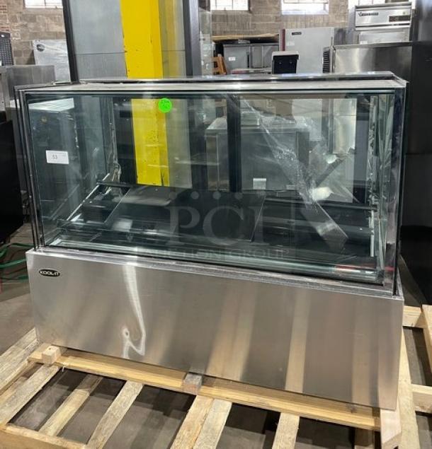Late Model! Kool It Commercial Flat Glass Dry Bakery Display Case! With LED Lights! With Adjustable Shelves! With 2 Sliding Door Rear Access! 115V! Model: KBF-60D - Image 1 of 8