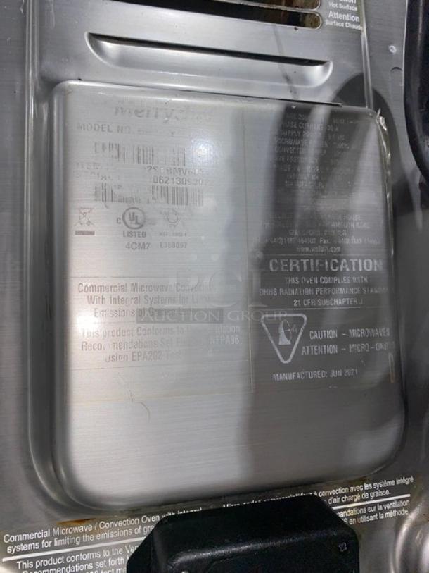 Late Model 2021! MerryChef Commercial Electric Powered Countertop Rapid Cook Turbo Oven! 208/240V 1 Phase! Model: Eikon E2S! - Image 7 of 8